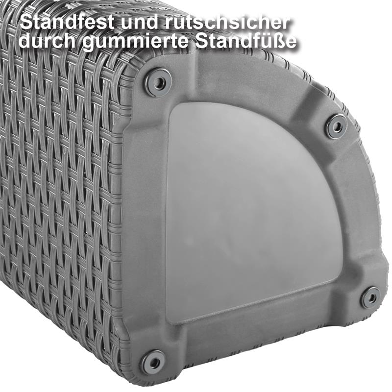 Eckwäschekorb 52 L Rattan Wäschekorb Wäschetruhe Wäschesammler Ecke Box