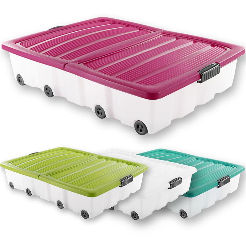 XXL 60 Liter Unterbettkommode Unterbettbox Rollenbox Spielzeugkiste Unterbettkommode Rollen Ikea ~ XXL 60 Liter Unterbettkommode Unterbettbox Rollenbox Spielzeugkiste