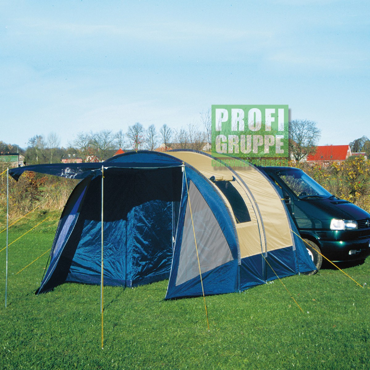 TUNNELZELT Eco VORZELT für VAN´s und BUSSE CAMPINGZELT ZELT BUSZELT (2 Personen) - Bild 1 von 1