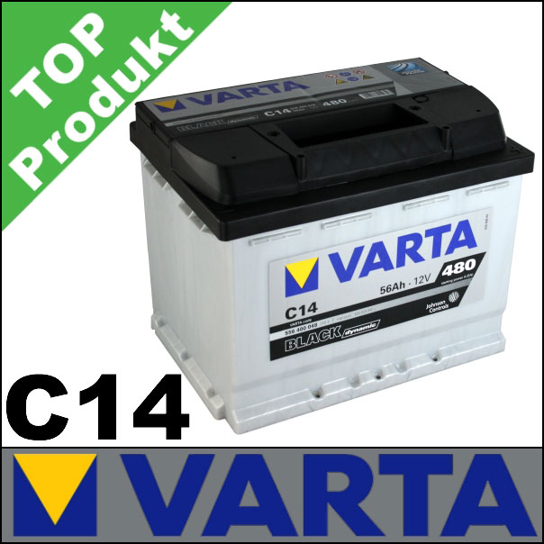 VARTA Black Dynamic Autobatterie C14 AUDI A3 (8L1)