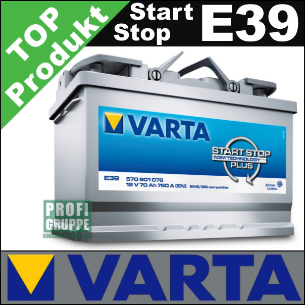 VARTA Ultra Dynamic Autobatterie E39 70Ah VW GOLF V