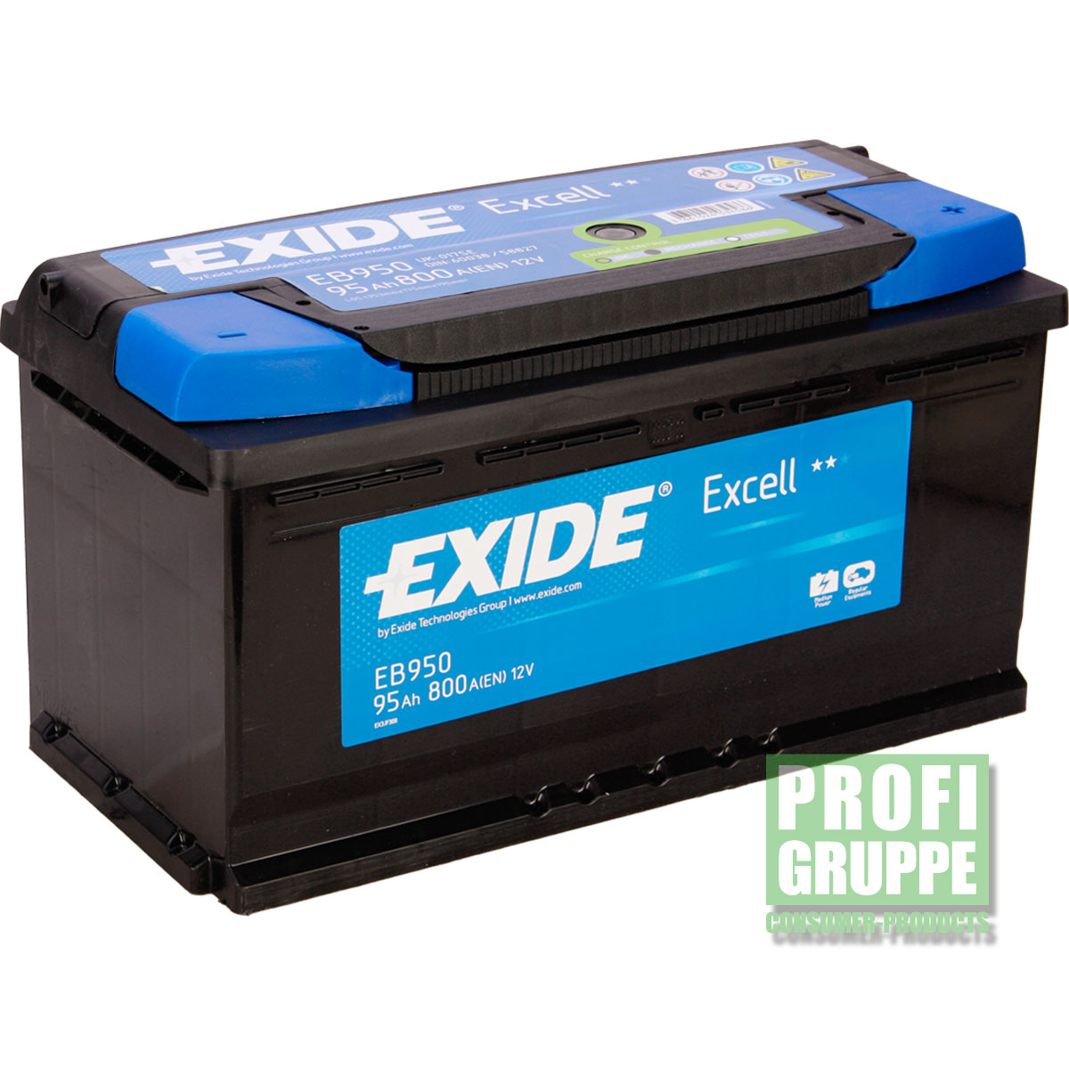 EXIDE EXCELL / 95Ah / Autobatterie / Starterbatterie / Batterie